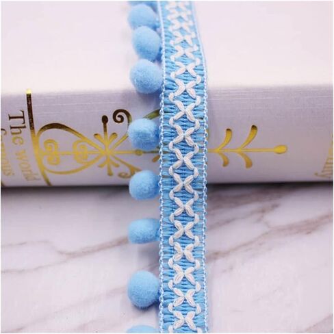Fringe Trim Tassel,Crystal Beaded Pendant Tassel, for Sewing Clothes Curtains Decoration(Blue) in Kuwait