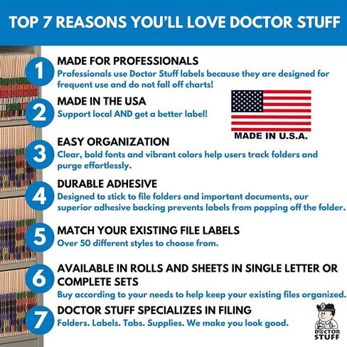 Doctor Stuff - File Folder Labels, Alphabet Letter A, TAB Products - TPAV Series Compatible Alpha Stickers, Red, 1" x 1-1/4", 500/Roll in Kuwait