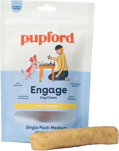 Pupford Yak Cheese Chews for Dogs & Teething Puppies, Natural, Long-Lasting Himalayan Dental Treats (3 Pack Small) in Kuwait