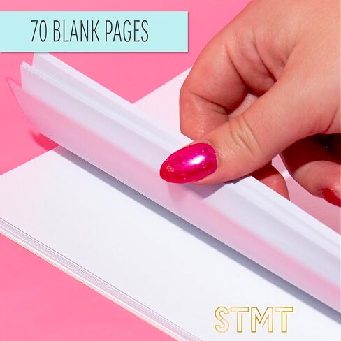 STMT D.I.Y. مجموعة دفتر اليومية ، مجموعة مجلة ذات 70 ورقة ، مجموعة من المجلات المقيدة ، أكثر من 35 مستلزمات قرطاسية ، بما في ذلك ملصقات المجلات والإطارات والقلم وسلسلة المفاتيح و Glue Stick & More ، Journaling Kit ، Girls Journal in Kuwait