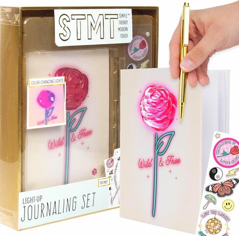 STMT D.I.Y. Journal Set, 70-Sheet Hardcover Spiral-Bound Journal Kit, Over 35 Stationery Supplies, Including Journal Stickers, Frames, Pen, Keychain, Glue Stick & More, Journaling Kit, Girls Journal in Kuwait