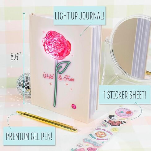 STMT D.I.Y. Journal Set, 70-Sheet Hardcover Spiral-Bound Journal Kit, Over 35 Stationery Supplies, Including Journal Stickers, Frames, Pen, Keychain, Glue Stick & More, Journaling Kit, Girls Journal in Kuwait