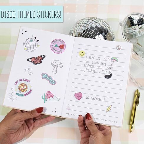 STMT D.I.Y. Journal Set, 70-Sheet Hardcover Spiral-Bound Journal Kit, Over 35 Stationery Supplies, Including Journal Stickers, Frames, Pen, Keychain, Glue Stick & More, Journaling Kit, Girls Journal in Kuwait