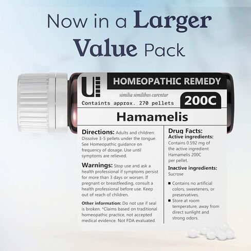 Hamamelis Virginica 200C Homeopathic Remedy 200 Pellets, Urenus in Saudi Arabia