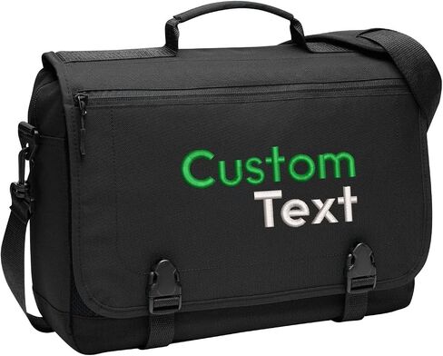 Personalized Messenger Laptop Briefcases - Add Your Embroidered Text, Monogram or Logo - Custom Shoulder Bag in Saudi Arabia