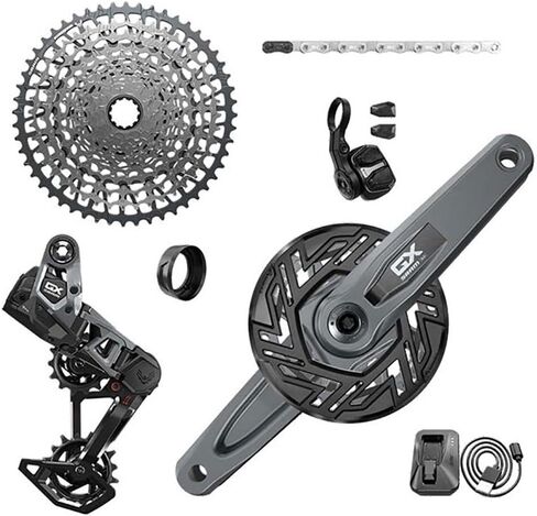 SRAM GX Eagle T-Type Ebike AXS Groupset - 160 مم أذرع كرنك داعش لبوش، 36T حلقة/مشبك حماية، Derailleur، Shifter، in Saudi Arabia
