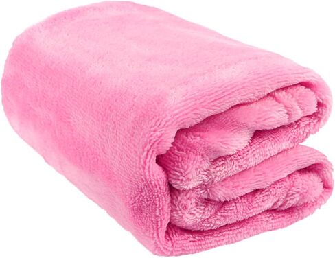 Cabilock Gorgeous Solid Flannel Fleece Pet Blanket Cozy Pink Throw for Dogs and Cats Lightweight and Extra Warm Bedding for Indoor Use for Giving in Saudi Arabia