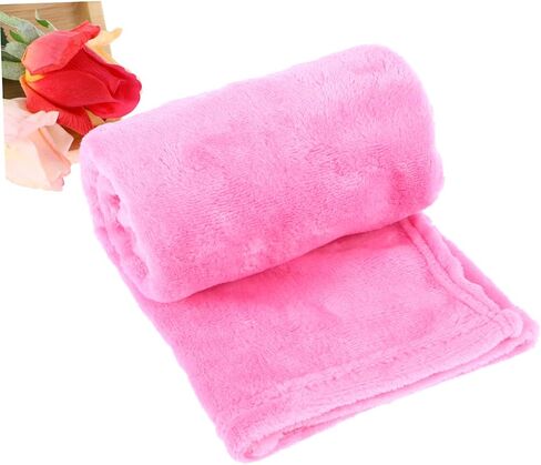 Cabilock Gorgeous Solid Flannel Fleece Pet Blanket Cozy Pink Throw for Dogs and Cats Lightweight and Extra Warm Bedding for Indoor Use for Giving in Saudi Arabia