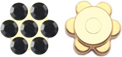 120 Pcs 12mm Plum Blossom Rhinestones Crystal Glass Gems Jewels, Flatback Gold Base Rhinestone Gemstone for Decoration Crafts Clothes Bag Shoes Hat Embellishments Accessories(08 Black) in Kuwait