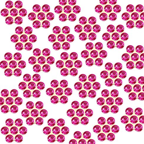 120 Pcs 12mm Plum Blossom Rhinestones Crystal Glass Gems Jewels, Flatback Gold Base Rhinestone Gemstone for Decoration Crafts Clothes Bag Shoes Hat Embellishments Accessories(08 Black) in Kuwait