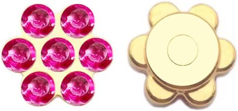 120 Pcs 12mm Plum Blossom Rhinestones Crystal Glass Gems Jewels, Flatback Gold Base Rhinestone Gemstone for Decoration Crafts Clothes Bag Shoes Hat Embellishments Accessories(08 Black) in Kuwait