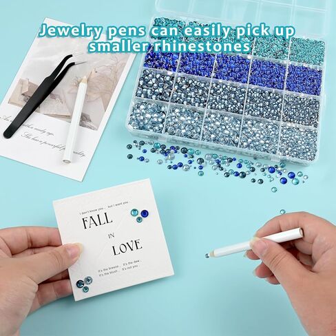 28000 Pcs Rainbow Colors Resin Rhinestones 3mm Bedazzling Crystal Flatback Rhinestones with Tweezers for DIY Crafts Shoes Clothing Glasses Nail Art in Kuwait