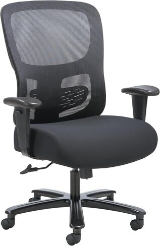 HON Sadie Executive Chair, Ergonomic Leather Office Chair with Chrome Arms and Back Support, for Computers, Desks, Home Offices, 360 Swivel, Black in Kuwait