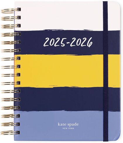 Kate Spade New York Daily Planner 2025-2026 جدول أعمال كبير أغسطس 2025 ديسمبر 2026 ، مخطط حلزوني أسبوعي وشهري مع ملصقات (مجلة) in Saudi Arabia