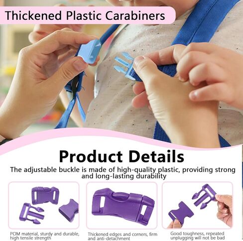 120 Pack of 1 Inch Quick Side Release Adjustable Plastic Buckles for Backpacks, Luggage Straps, Pet Collar in Saudi Arabia