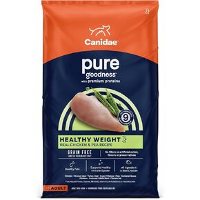 Canidae Pure Healthy Weight Limited Ingredient Premium Adult Dry Dog Food, Real Chicken & Pea Recipe, 22 lbs, Grain Free