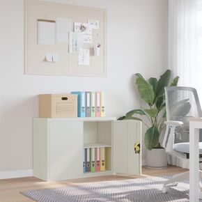 File Cabinet Light Gray 35.4"x15.7"x27.6" Steel,Secure and SpaceSaving: Sturdy Steel File Cabinet with Adjustable Shelf Office Furniture File Cabinets