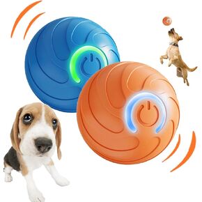 Dura Spin Ball for Large Dogs, Duraspin Dog Ball, USB Rechargeable Interactive Toy for Large & Medium Dogs, Alizure Smart Jumping Dog Balls with Automatic Obstacle Avoidance LED Lights (2 Mix)