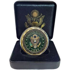 U.S. Army Soldier Military Challenge Coin for Military Gift Army Veteran Challenge Coin Gift Box