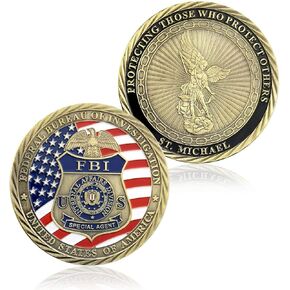 U.S. FBI Military Challenge Coin St Michael Coin Collection