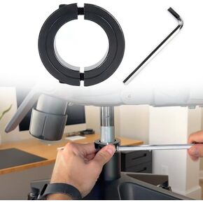 1 Pack Fix Sinking Office Chair Saver Kit - Steel Gas Lift Clamp Holder - Adjust Chair Height & Stop Sinking Without Cylinder Replacement, Wrench Include (1 Pack)