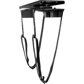 Mount-It! Under Desk CPU Mount with Adjustable Straps, Computer Tower Holder with Sliding Track and 360 Degree Swivel, 22 Lb Capacity, Black