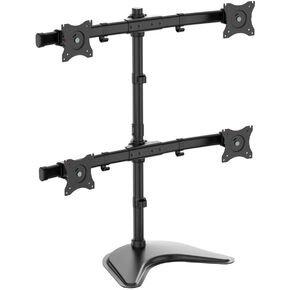 Tripp Lite Quad Screen Monitor Mount, Quad Display Desktop Monitor Stand for 13 to 27 inch Flat Screen Displays (DDR1327MQ)