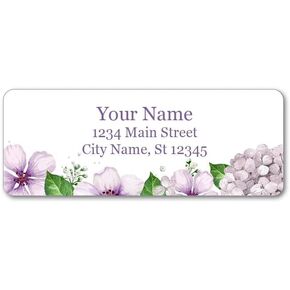 Personalized Return Address Labels, Lovely Orchids Flowers, 60-1020 Custom Self-Adhesive Stickers (M3)