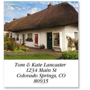 Personalized Shamrocks St. Patrick's Day Address Labels - Set of 144 Self-Adhesive, Flat-Sheet Irish Labels