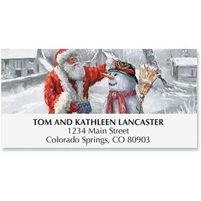 Santa & Snowman Personalized Labels by Marcello Corti - Set of 48