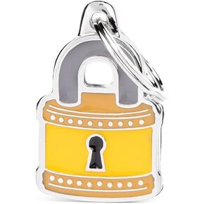 MyFamily Personalized Pet ID Tag Made in Italy, Crown, Free Engraving, Hand Enamelled, Charms Collection
