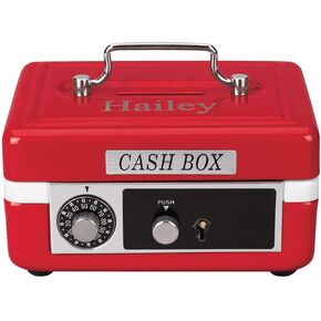 Custom Children’s Cash Box, Metal Piggy Bank Lockbox with Coin Slot, Blue in Kuwait