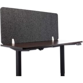 Desk Screen Cubicle Panel and Office Partition Privacy Screen, 54.5 X 1 X 23.5, Polyester, Ash