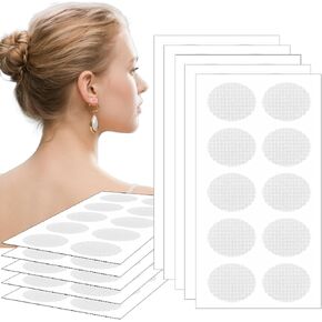600 Pcs Ear Lobe Support Patches for Earrings, Clear Earring Stickers Tape Covers for Long Time Heavy Earrings (0.59 x 0.43inch)
