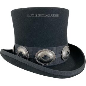 Concho Hat Band Genuine Leather