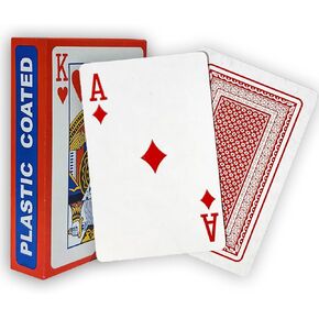 Classic Playing Cards, Standard Deck of Cards,Durable & Smooth for Poker, Blackjack, and All Card Games for Family Party Table Game (Red)