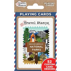 MasterPieces National Parks Travel Stamps Playing Cards - 54 Card Deck for Adults