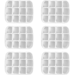 6 Pieces Paint Tray Palette Gouache Mixing Tray Art Painting 12 Slots Craft Supplies Practical Paint Pallet Beginner Students, No Tin Box