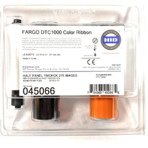 Genuine OEM | Fargo DTC1000 Color Ribbon | Half Panel YMCKOK 275 Images Refill