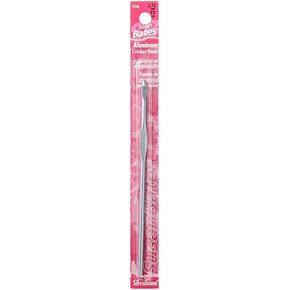 Susan Bates 12106-F 5 5-1/2-Inch Silvalume Aluminum Crochet Hook, 3.75mm, Steel Grey
