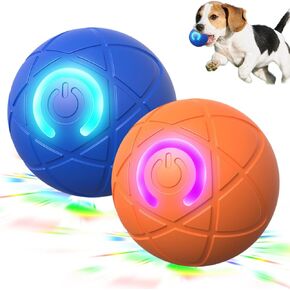 Interactive Dog Ball, 2025 New Automatic Rolling Ball for Dog, Self Moving Smart Jumping Automatic Moving Rotating Electric Balls for Pets Indoor Outdoor Fun (Blue)