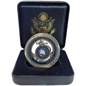 U.S. Navy Core Values Challenge Coin with Gift Box for Souvenir Gift