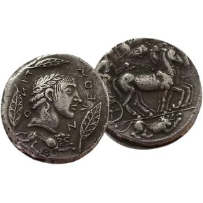 YIQILAFADA Ancient Greek Coins, Ephesus, Athena Pegasus, Zeus, Arethusa, Athena Owl, Apollo, Euboea, Syracuse Coin