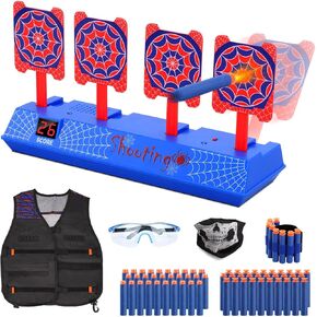YOTOY Electronic Spider Shooting Targets Set - Auto-Reset Scoring, Toys for Ages 5-7 4-6 6-8 Kids, Outdoor Outside & Indoor Game, Gifts for 3 4 5 6 7 8 10 Year Old Boys Birthday Xmas