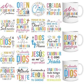 UV DTF Cup Wraps - 20 Sheets Praying Black Women UVDTF Wraps for 16 OZ Glass, Motivational Quotes UV DTF Transfer Stickers, African American Women Rub on Transfer Decals for Water Bottle Mug