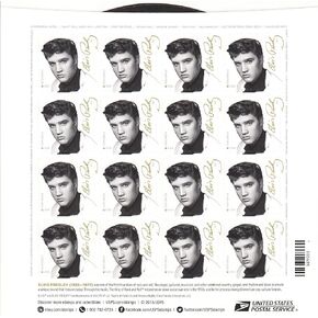Elvis Presley (Sheet of 16) First-Class Mail Forever Postage Stamps 2015 Scott #5009