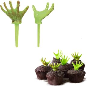 24 ct - Halloween Monster Zombie Hand Cupcake Picks