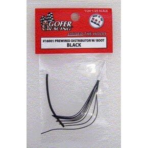 1/24-1/25 Black Prewired Distributor w/Aluminum Plug Boot Material