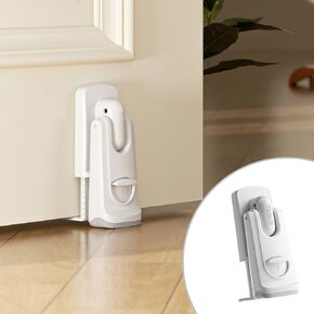 EUDEMON Baby Safety Door Stopper,Finger Pinch Guard & Pet Door Stop,Easy to Install and Use Adhesive, no Tools Need (1 Pack,White)