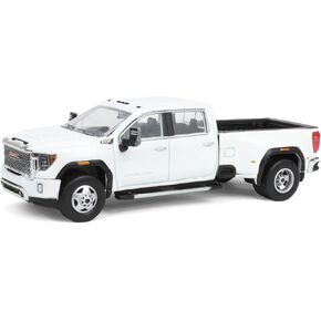Truck 1/64 2022 GMC Sierra 3500 Denali Dually, White Frost, Karson Diecast 51544-B